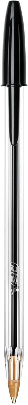 Pack Of 10, Bic Black Cristal Medium Ballpoint Pens 1.00MM Biro Pen. Free UK Postage